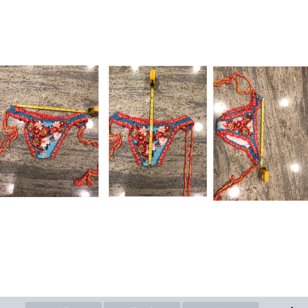 Hippie Hooray Boho Gypsy Floral Crochet Bikini - Picture 8 of 8
